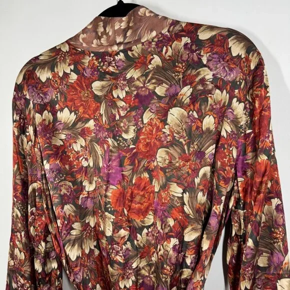 REVOLVE Tell Your Friends Floral Kimono Robe  Size S Boho Sheer Tie Waist - Picture 11 of 14